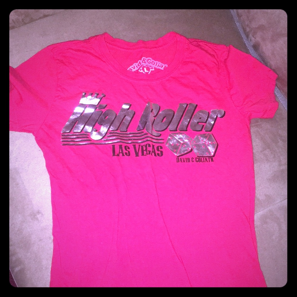 High Roller Fitted Graphic Red Tee